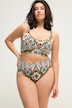 Bikinislip, hoge taille, allover print