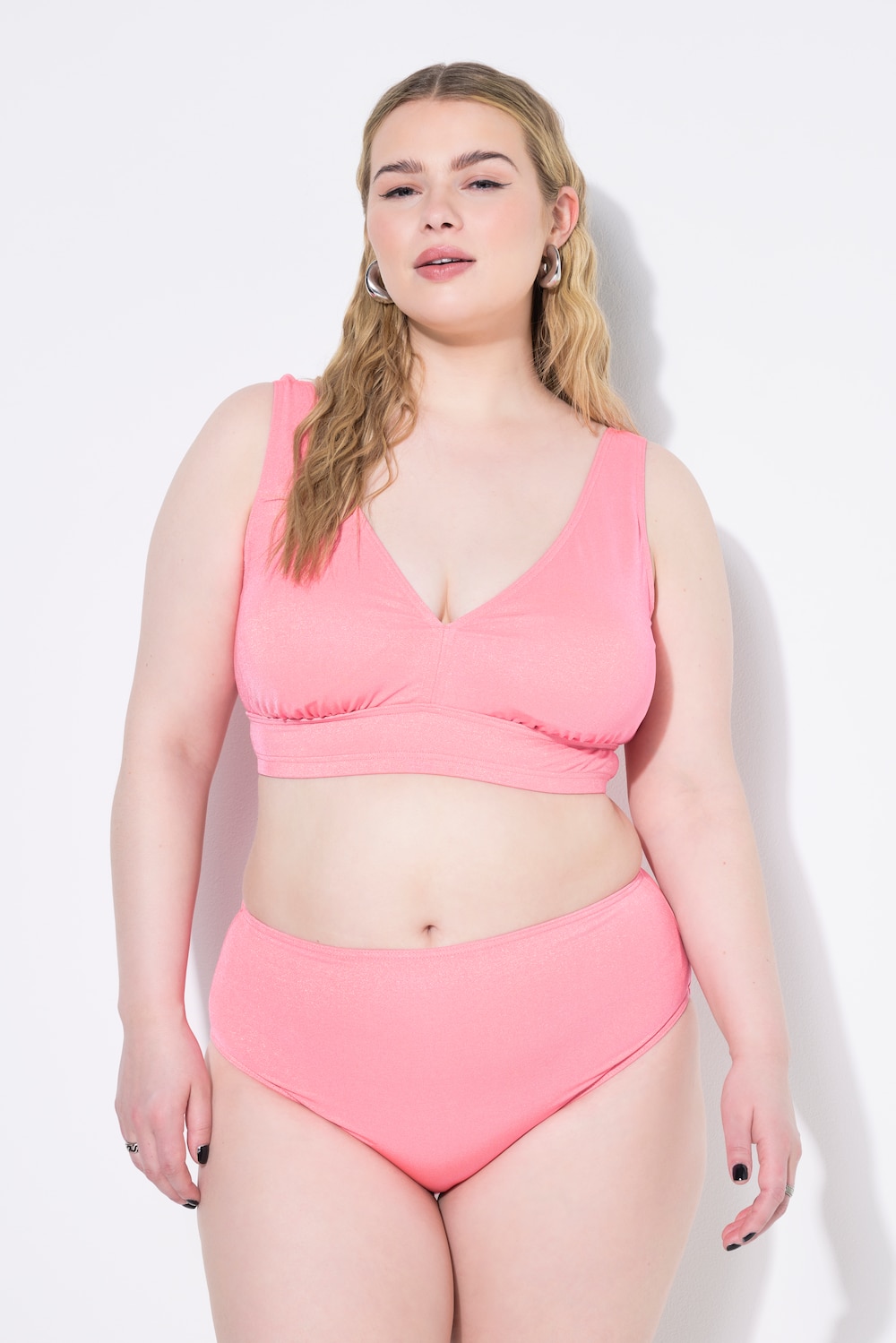 Bikini-Slip, HighWaist, Glitzereffekt, Shaping