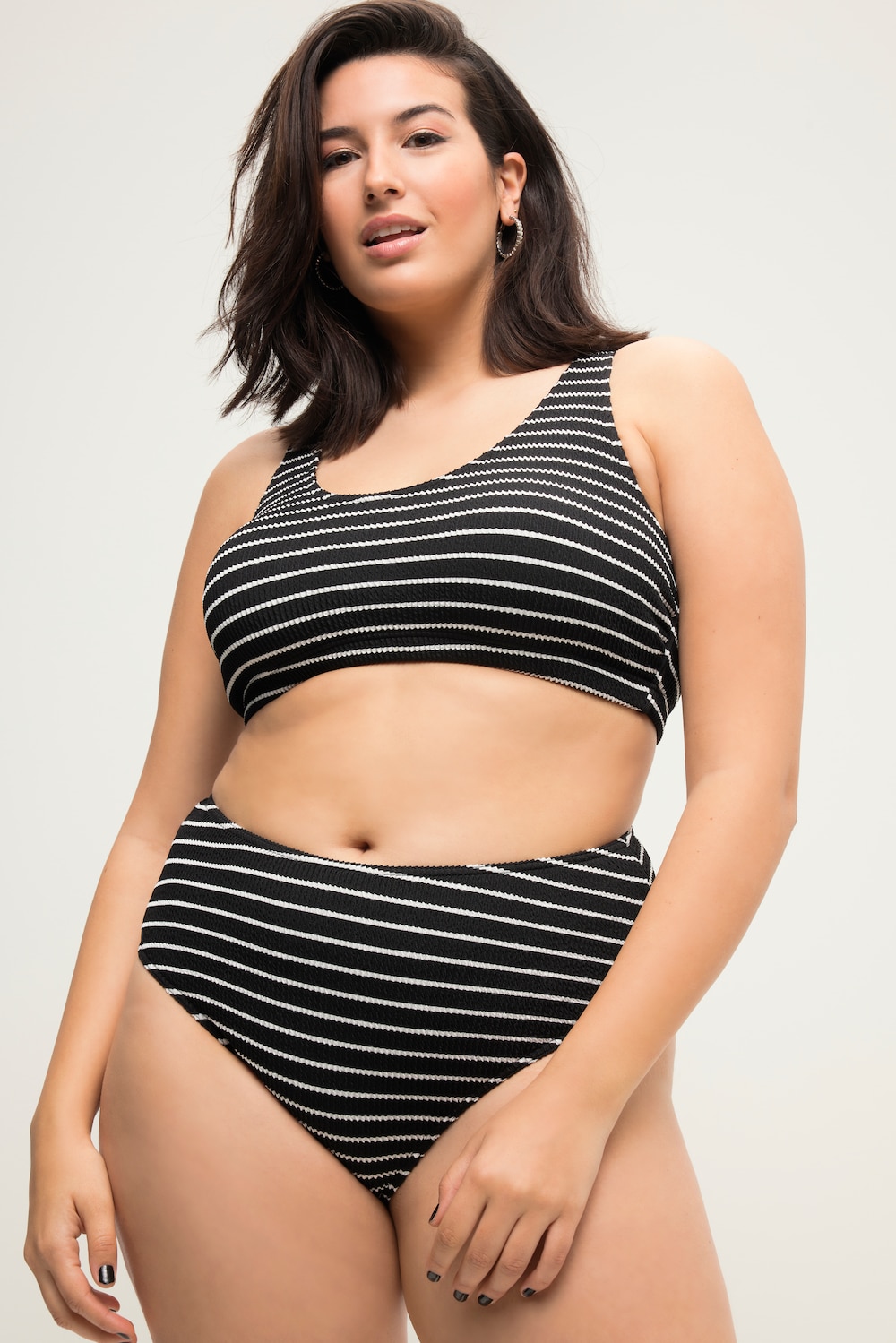 Große Größen Bikini-Slip, Damen, schwarz, Größe: 50, Polyester/Synthetische Fasern, Studio Untold