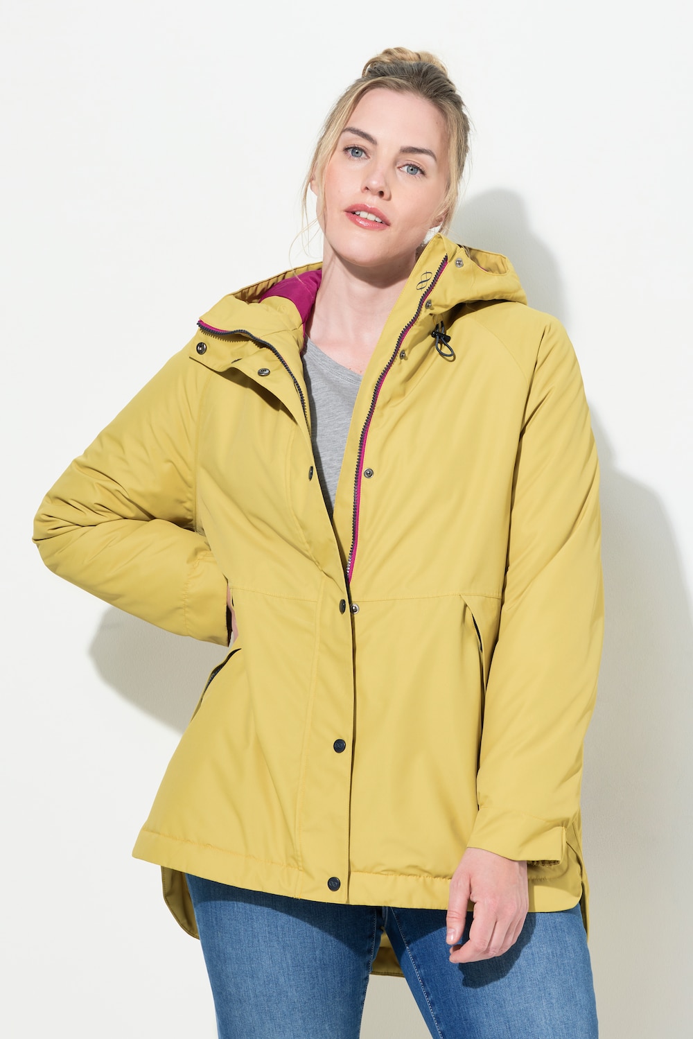 Große Größen Funktionsjacke, Damen, gelb, Größe: L, Polyester, LAURASON