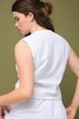 Gilet, fitted pasvorm, V-hals, kanten zoom, volledig gevoerd