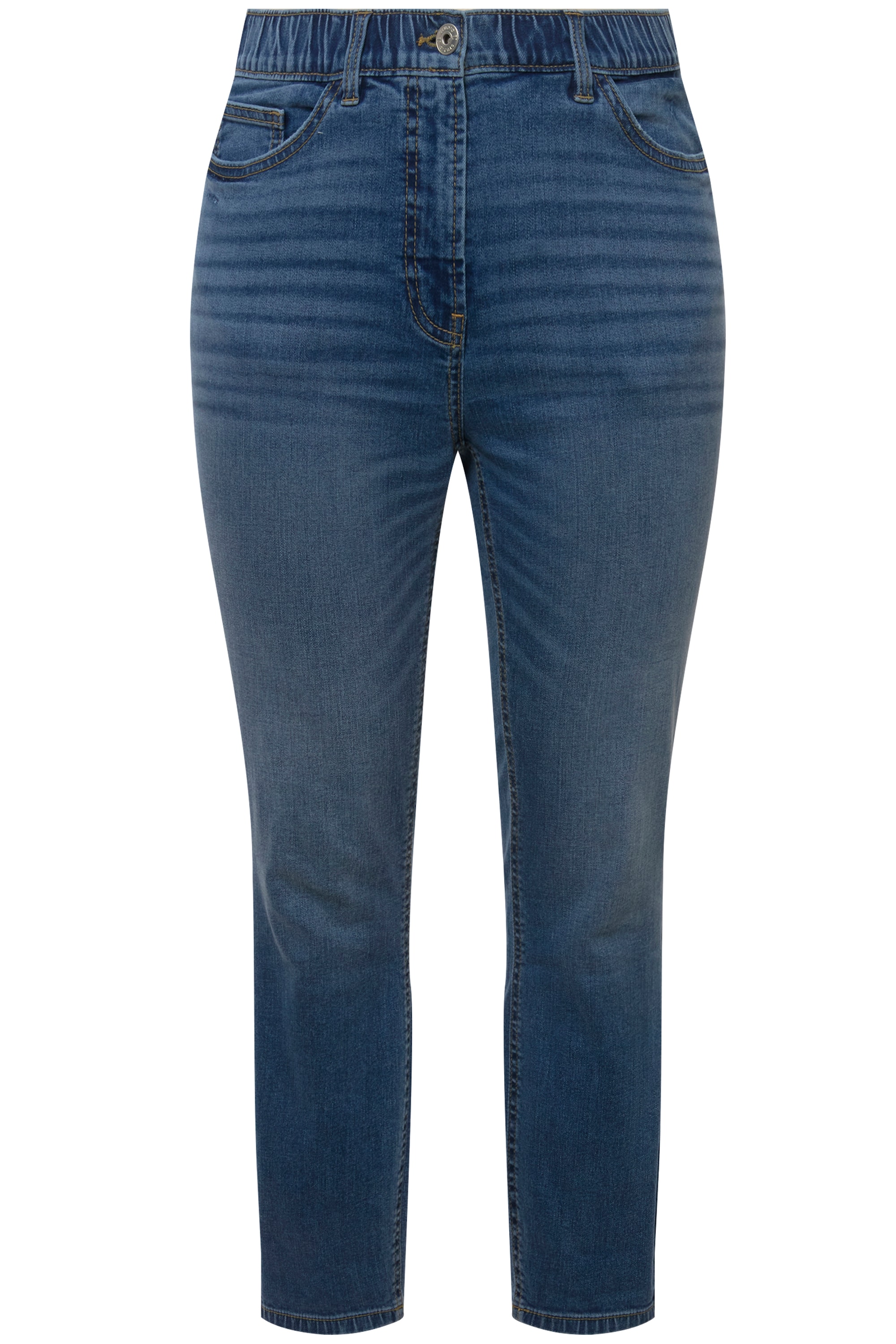 Studio Untold Damen große Größen Skinny Jeans Used Look 5 Pocket