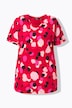 T-shirt, stipjes, oversized, ronde hals, halve mouwen