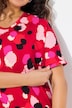 T-shirt, stipjes, oversized, ronde hals, halve mouwen