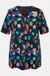 T-shirt, stippen, A-lijn, V-hals, halve mouwen