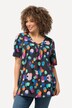 T-shirt, stippen, A-lijn, V-hals, halve mouwen