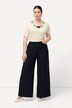 Textured Elastic Waist Pants