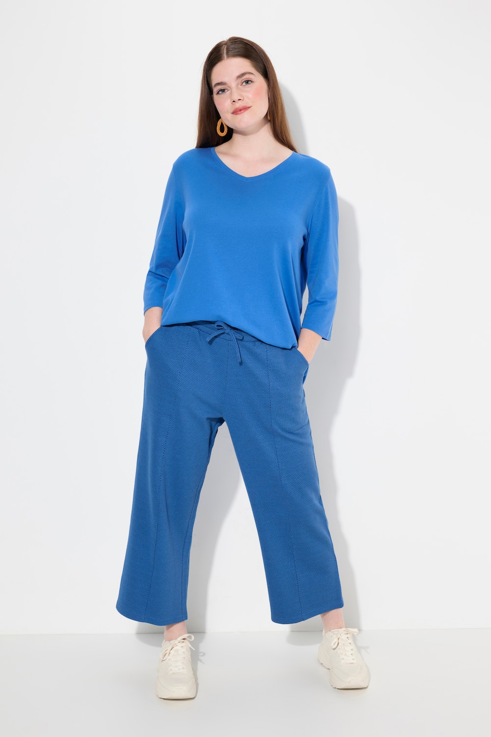 Große Größen Sweat-Culotte, Damen, blau, Größe: 54/56, Baumwolle, Ulla Popken