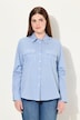 Gestreepte blouse, lange mouwen met decoratieve plooien, biologisch katoen
