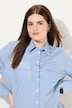 Gestreepte blouse, lange mouwen met decoratieve plooien, biologisch katoen