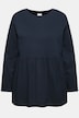 Sweatshirt, A-form, rund hals, lange ærmer, økologisk bomuld