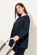Sweatshirt, A-form, rund hals, lange ærmer, økologisk bomuld