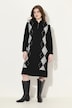 Strickkleid, Argyle-Muster, Troyerkragen, Langarm