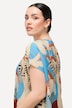 Longbluse, Palmen, Oversized, Rundhals, ärmellos