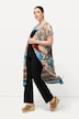Longbluse, Palmen, Oversized, Rundhals, ärmellos