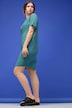 Minikleid, Loose Shape, Color Leo-Print, Rundhals, Halbarm