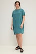 Minikleid, Loose Shape, Color Leo-Print, Rundhals, Halbarm