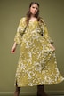 Maxi-jurk, A-lijn, batikprint, V-hals, kimono-mouwen