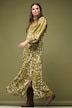 Maxi-jurk, A-lijn, batikprint, V-hals, kimono-mouwen