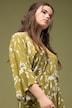 Maxi-jurk, A-lijn, batikprint, V-hals, kimono-mouwen