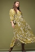 Maxi-jurk, A-lijn, batikprint, V-hals, kimono-mouwen