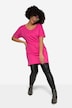 Long Oversized Half-Sleeve Crew Neck Shirt