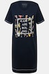 Grand t-shirt avec imprimé, col V et manches courtes