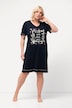 Grand t-shirt avec imprimé, col V et manches courtes