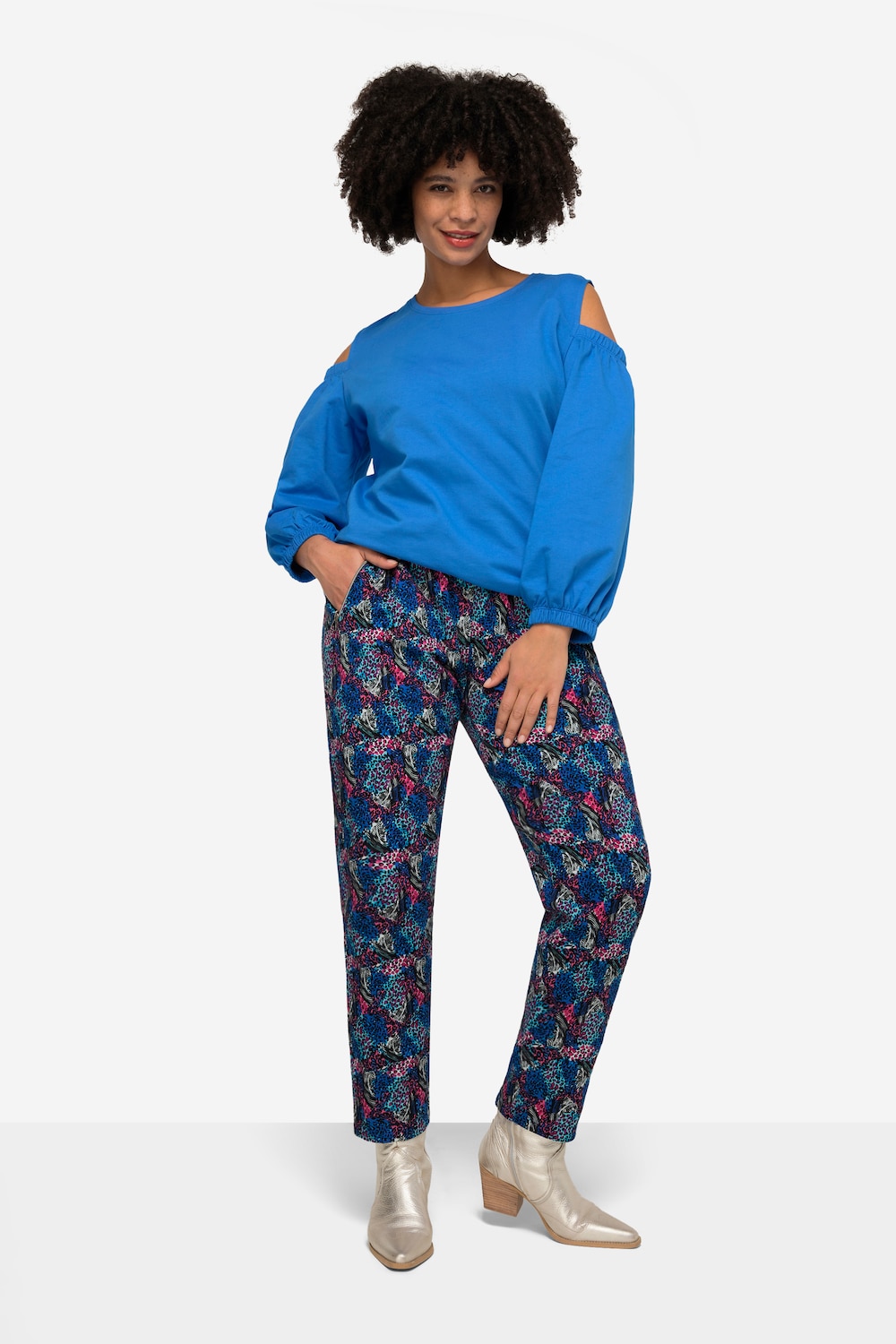 Joggingbroek, luipaardprint, elastische tailleband