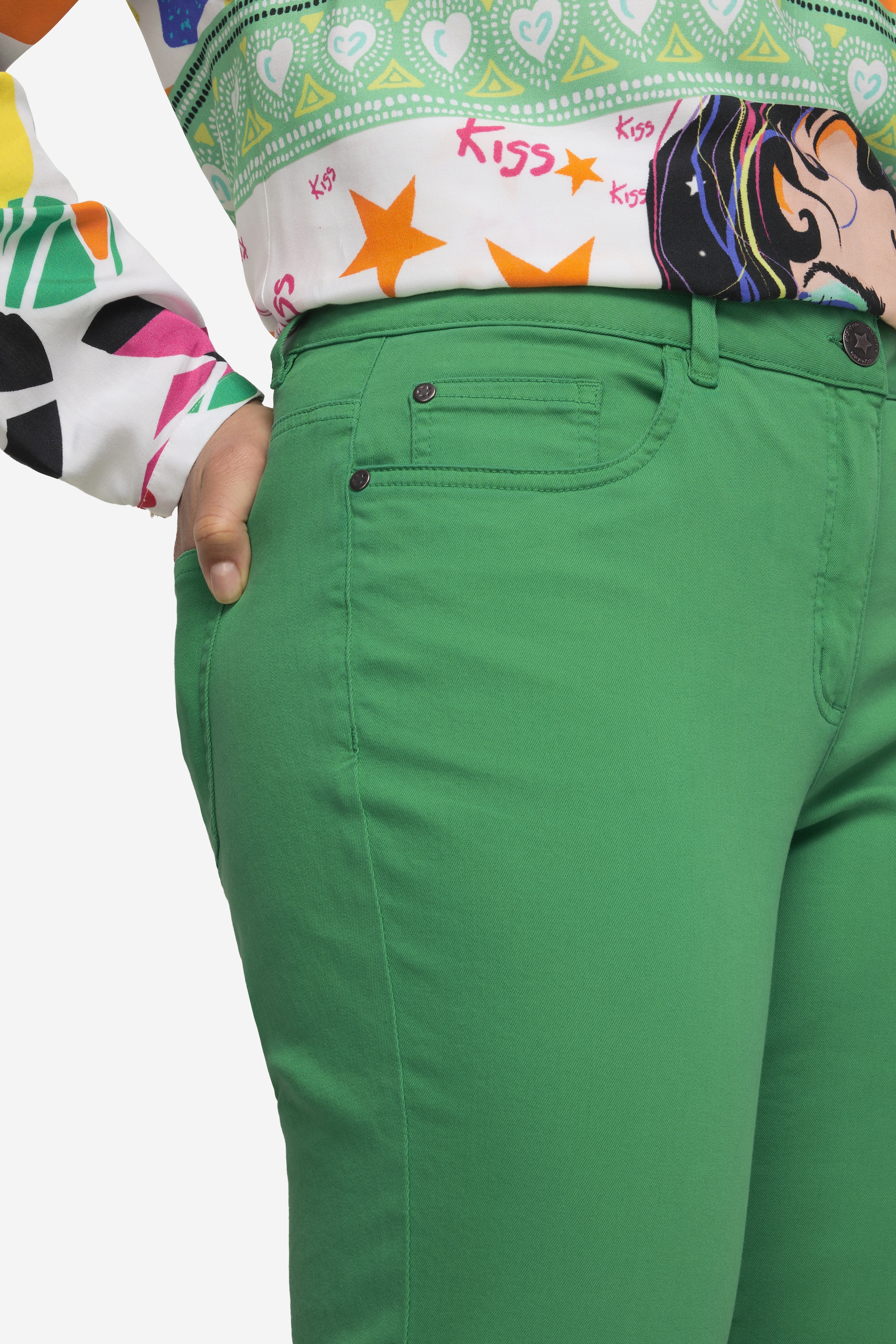 Angel of Style Damen große Größen Color Jeans weites Bein 5 Pocket 830097