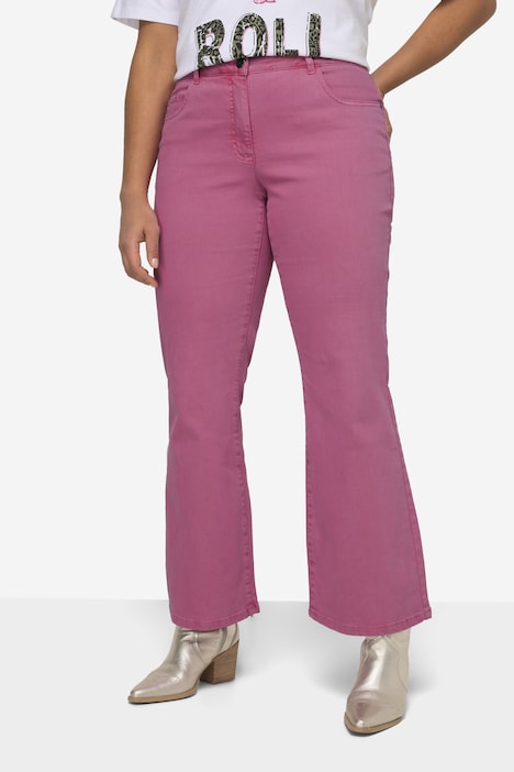 Color-Jeans, weites Bein, 5-Pocket