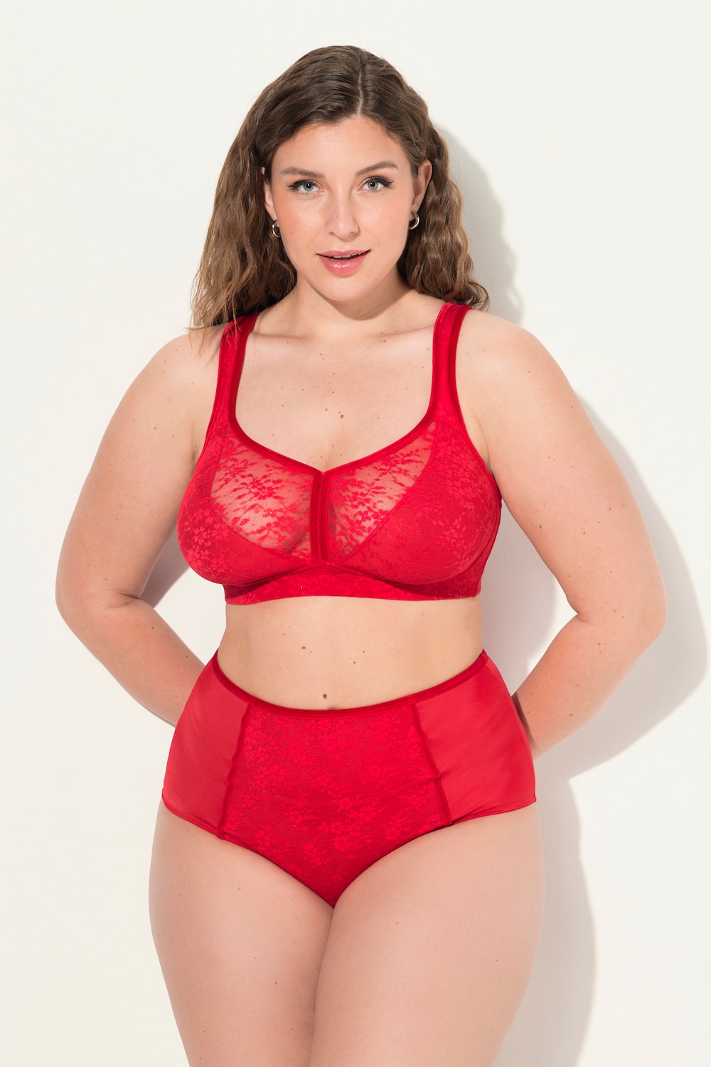 Große Größen Minimizer-BH, Damen, rot, Größe: 115C, Synthetische Fasern/Elasthan, Ulla Popken