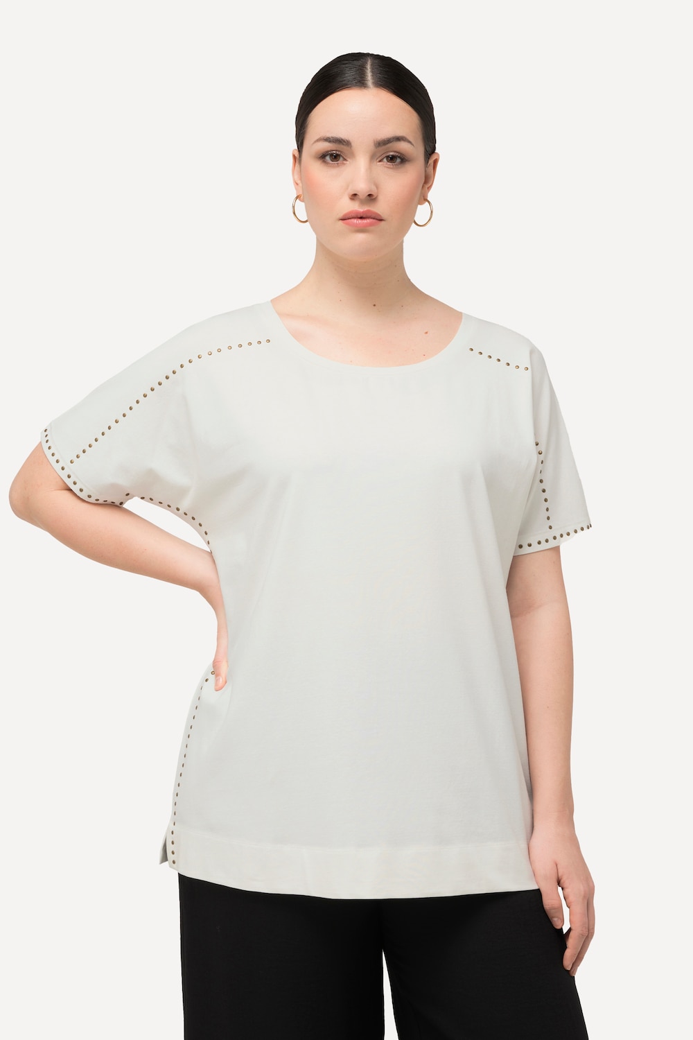 Große Größen T-Shirt, Damen, beige, Größe: 62/64, Baumwolle, Ulla Popken