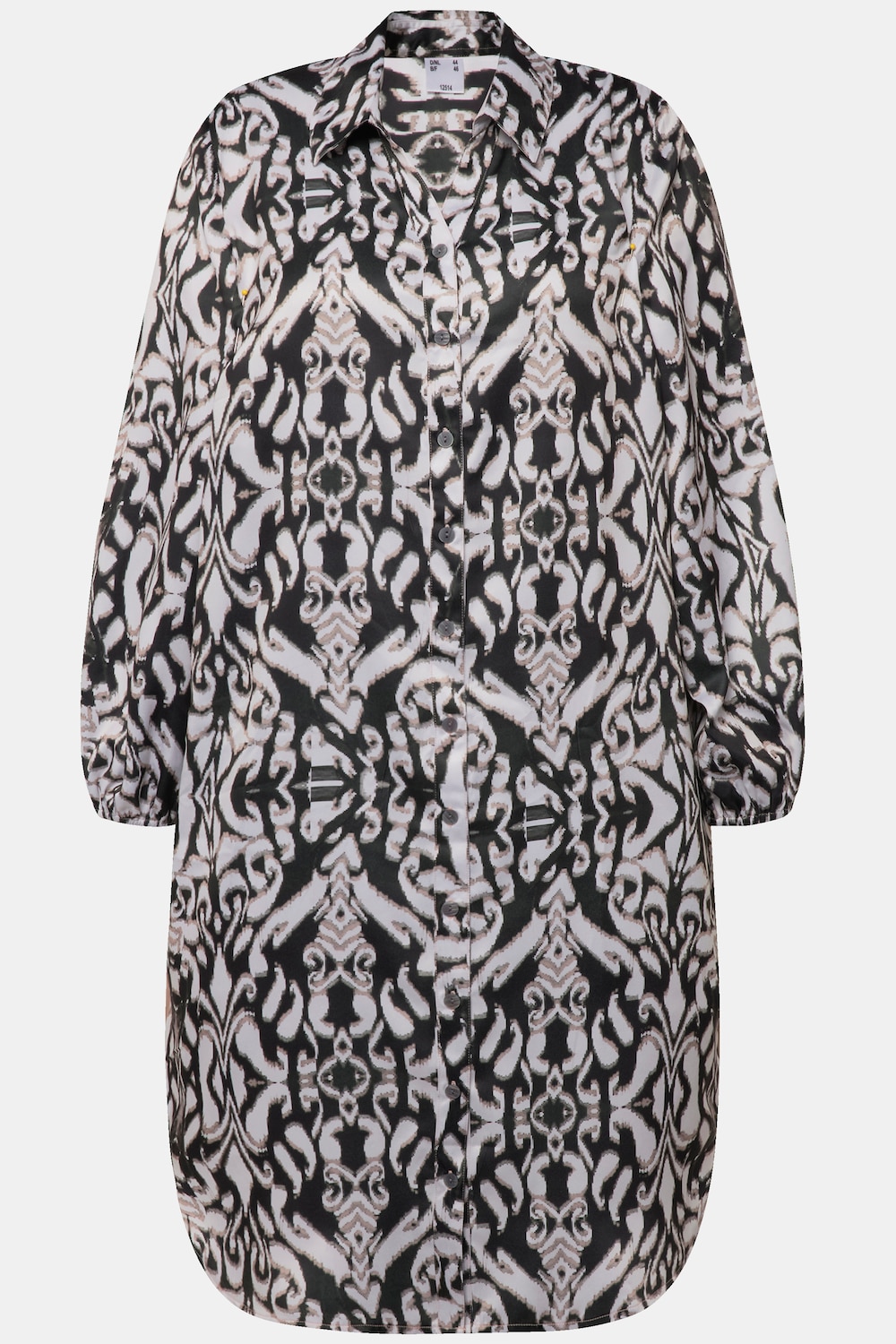 Stora storlekar Lång blus, Dam, svart, storlek: 52, Polyester, Angel of Style