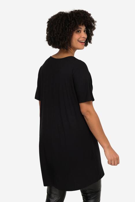 T-Shirt, lang und oversized, LOVE-Motiv, Rundhals