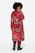 Kaftan, oversized, print all-over, satijnen voering, lange mouwen