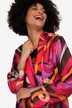 Kaftan, oversized, print all-over, satijnen voering, lange mouwen