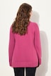 Pullover, pyntesyninger, stående krave, langærmet, økologisk bomuld