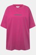 Koszulka oversize, nadruk z napisem, okrągły dekolt, rękaw 1/2