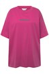 Oversize střih, nápis, kulatý výstřih, krátké rukávy