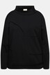 Sweatshirt, Regular Fit, Patchoptik, Stehkragen, Biobaumwolle