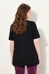 T-shirt, gerimpelde strepen, ronde hals, halve mouwen, biologisch katoen