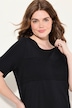 T-shirt, gerimpelde strepen, ronde hals, halve mouwen, biologisch katoen