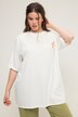 T-shirt, oversize, nadruki, okrągły dekolt, rękaw 1/2