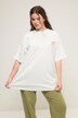 T-shirt, oversize, nadruki, okrągły dekolt, rękaw 1/2