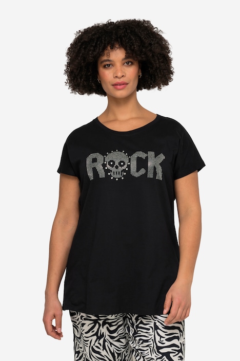 T-Shirt, oversized, ROCK, Rundhals, Halbarm