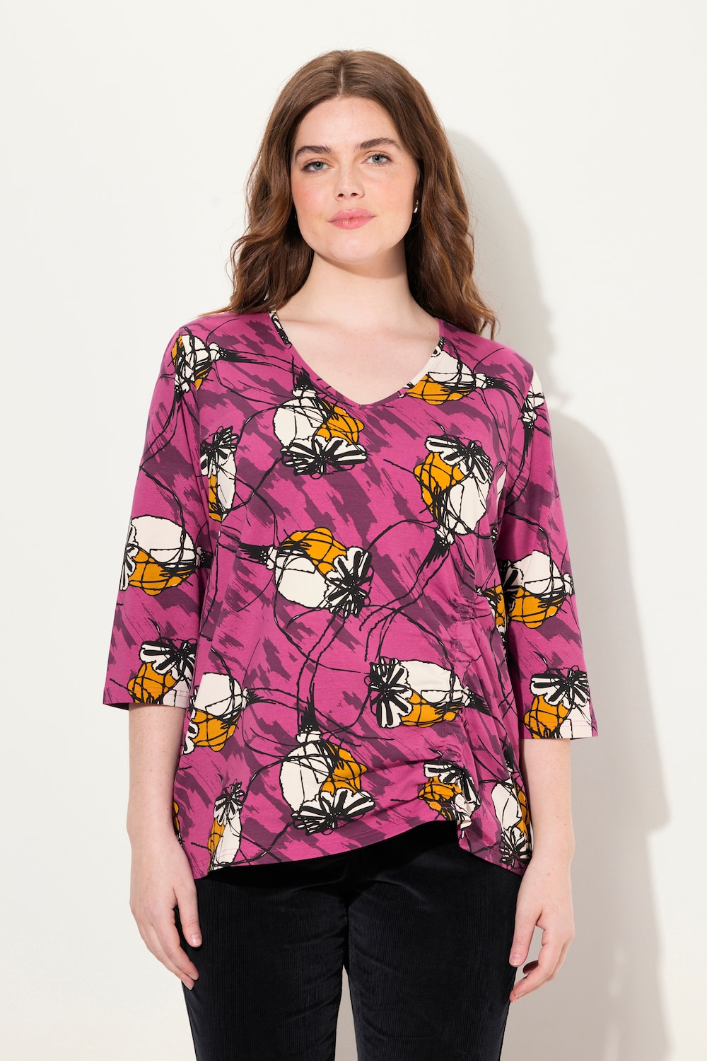 Große Größen T-Shirt, Damen, rot, Größe: 54/56, Baumwolle, Ulla Popken