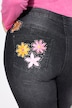 7/8-slimjeans, smal pasform, 5 lommer, patch