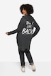 Hoodie-Jacke, oversized, cold dyed Sweat, Kapuze, Rückenprint, Langarm