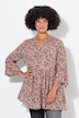 Tunika-bluse, heldekkende trykk, tunika-utringning, 3/4 ermer